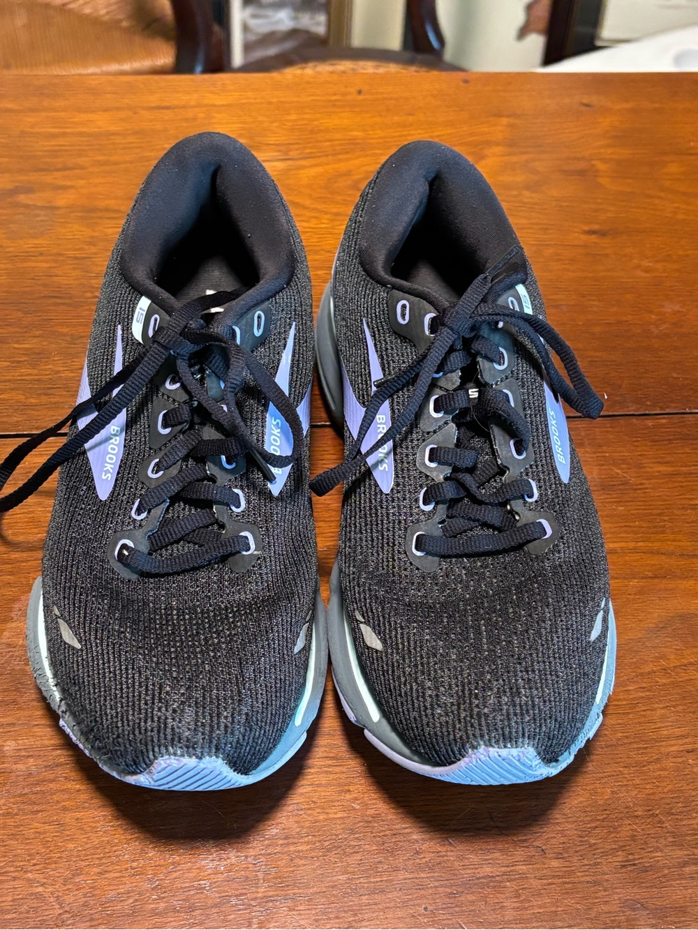Brooks Women’s Ghost 15 Neutral Running Shoes Black/Purple Size9.5 Style